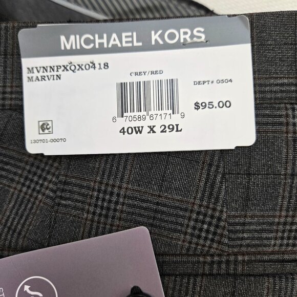 NWT Michael Kors Marvin Glen Plaid Trouser Pants Size 40x29 - Picture 5 of 8